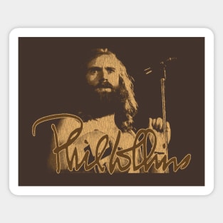 Phil Collins Singing Fan Art Brown Magnet